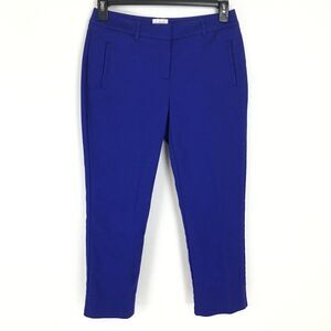 Chico’s So Slimming Crop Pants Women's Size 4 Blue Stretch Pockets Mid Rise